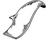 1928-29 Right Steel Front Fender  A-16005-A