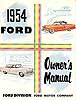 1954 Ford Car Owners Manual - Book LV64