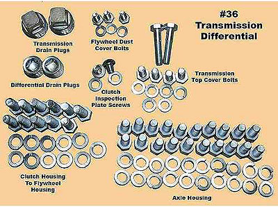 1928-31 Transmission External Bolt Set #36
