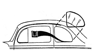 1935-36 Quarter Window Seal Set 48-7029904