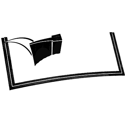 1935-36 Front Screen Seal 48-7103110