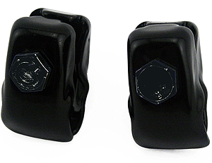 1928-31 Matt Black Front Number Plate Bracket Set A-13145-PL