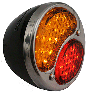 LED 6V Black Rear Light A-13405-BR6A