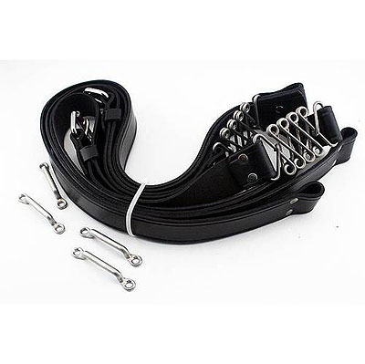 Black Hot Rod Hood Strap Set A-16614