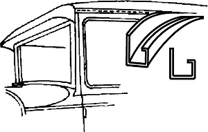 1930-31 Coupe Rain Gutter Set A-47301-45B