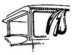 1928-31 Coupe Rain Gutter Set A-47301-A