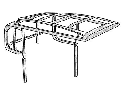 1930-31 Coupe Roof Wood Kit AWD-1031