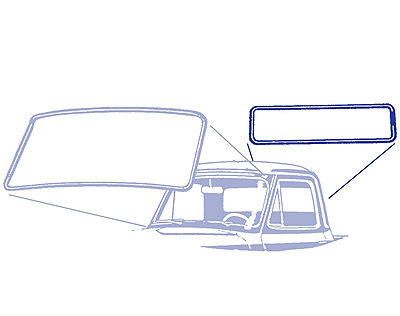 1953-56 Rear window Seal Set BAAA-8142084