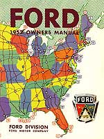 1952 Ford Car Owners Manual - Book LV62