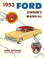 1953 Ford Car Owners Manual - Book LV63