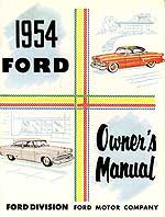 1954 Ford Car Owners Manual - Book LV64