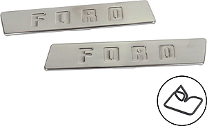 1948-50 Hood Side Emblem Set V-366337