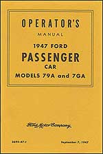 1947 Operators manual  -  Code: LV47