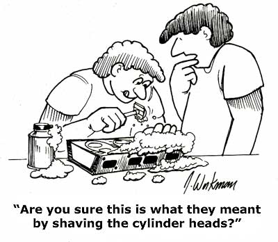 Shaving Heads - Hotrod Cartoon