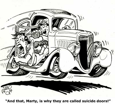 Suicide Doors - Hotrod Cartoon